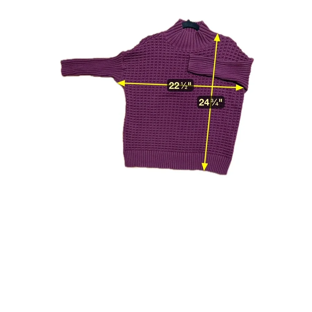 French Connection Bobble Knit Burgundy Sweater Women Size Small Preppy Soft Girl